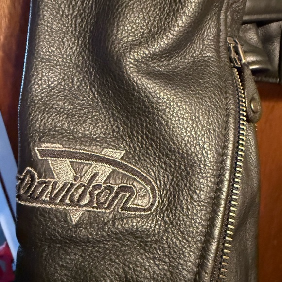 Harley-Davidson Black Leather Fringe Jacket - Picture 6 of 7